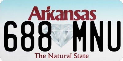 AR license plate 688MNU