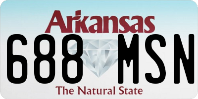 AR license plate 688MSN