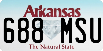 AR license plate 688MSU