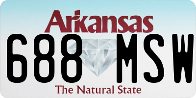 AR license plate 688MSW
