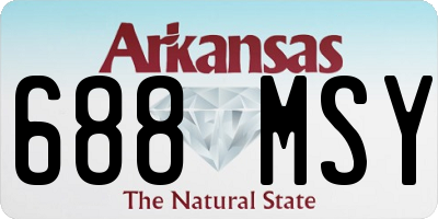 AR license plate 688MSY
