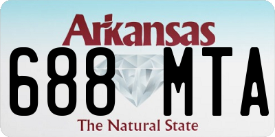 AR license plate 688MTA