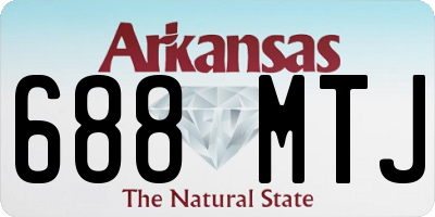 AR license plate 688MTJ