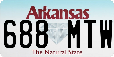 AR license plate 688MTW