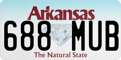 AR license plate 688MUB