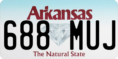 AR license plate 688MUJ