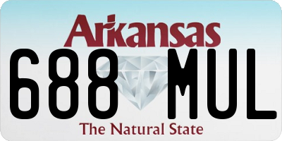 AR license plate 688MUL