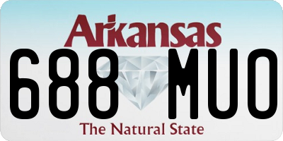 AR license plate 688MUO