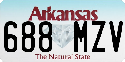 AR license plate 688MZV