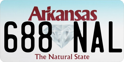 AR license plate 688NAL