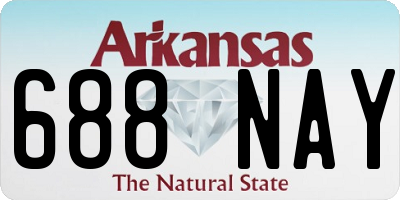 AR license plate 688NAY