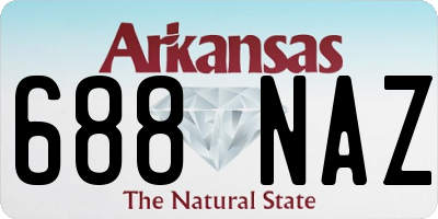AR license plate 688NAZ