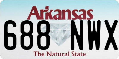 AR license plate 688NWX