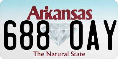 AR license plate 688OAY