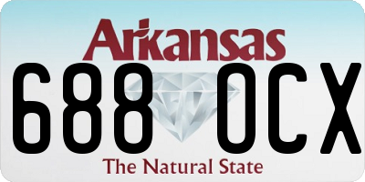 AR license plate 688OCX