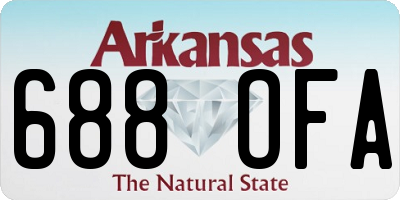 AR license plate 688OFA