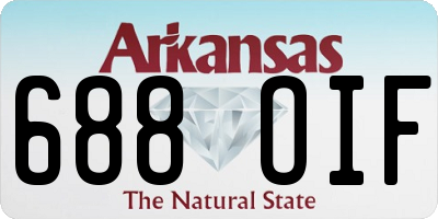 AR license plate 688OIF