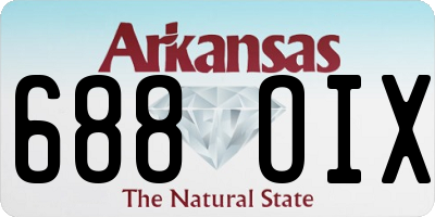 AR license plate 688OIX