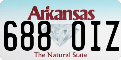 AR license plate 688OIZ