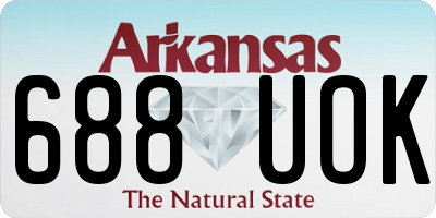 AR license plate 688UOK