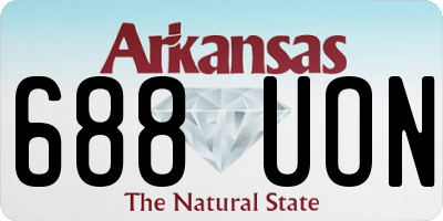 AR license plate 688UON