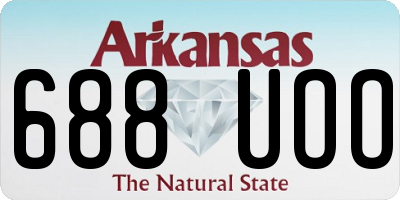 AR license plate 688UOO