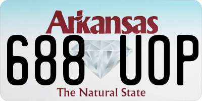 AR license plate 688UOP