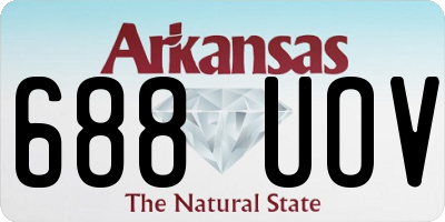 AR license plate 688UOV