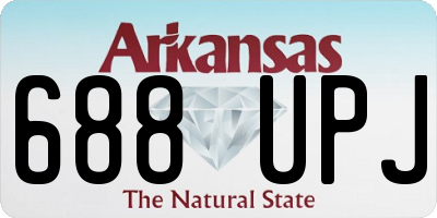 AR license plate 688UPJ