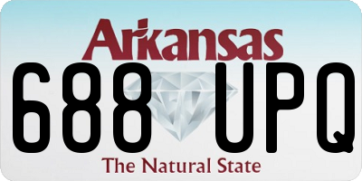 AR license plate 688UPQ