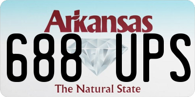 AR license plate 688UPS