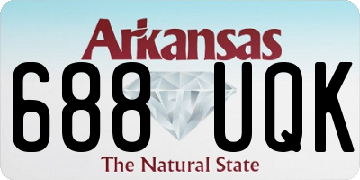 AR license plate 688UQK