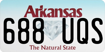 AR license plate 688UQS