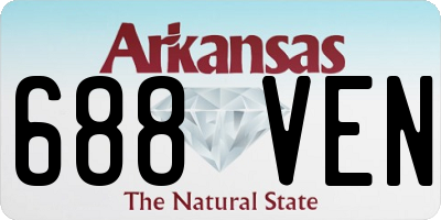 AR license plate 688VEN