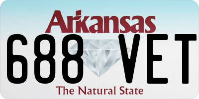 AR license plate 688VET