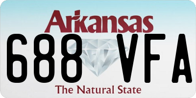 AR license plate 688VFA