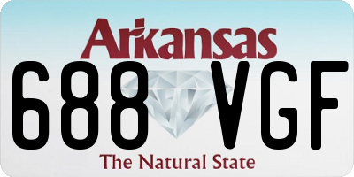 AR license plate 688VGF