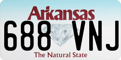 AR license plate 688VNJ