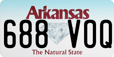 AR license plate 688VOQ