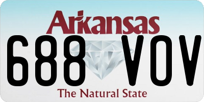 AR license plate 688VOV