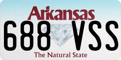 AR license plate 688VSS
