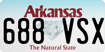 AR license plate 688VSX