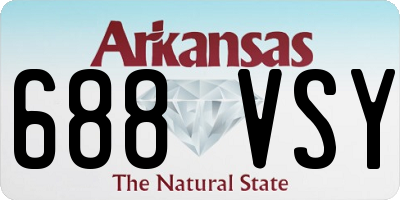 AR license plate 688VSY