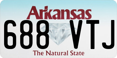 AR license plate 688VTJ