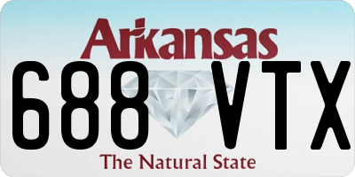 AR license plate 688VTX