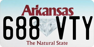 AR license plate 688VTY