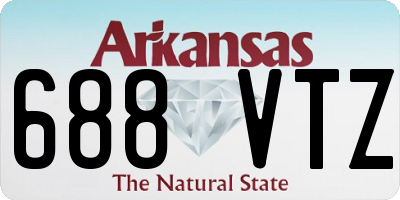 AR license plate 688VTZ
