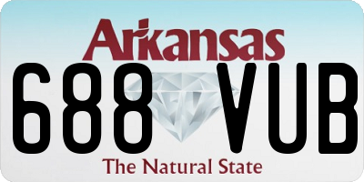 AR license plate 688VUB