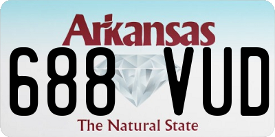 AR license plate 688VUD
