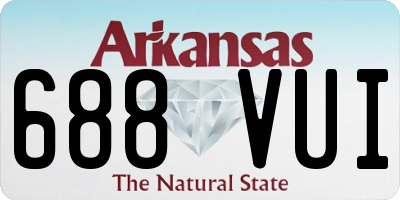 AR license plate 688VUI